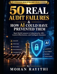 50 Real Audit Failures & How AI Could Have Prevented Them: Real-World Lessons in Cybersecurity, GRC, Control Effectiveness, and Intelligent Assurance cover