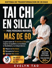 Tai Chi en silla Para personas mayores Más de 60: La guía sencilla de 10 minutos al día para mejorar el equilibrio, la movilidad, la flexibilidad y la cover