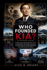 Who Founded Kia? an Inspiring History: From Bicycles and Early Korean Cars to Crushing Debt, Bankruptcy, Hyundai's Unexpected Rescue, and the Reinvent cover