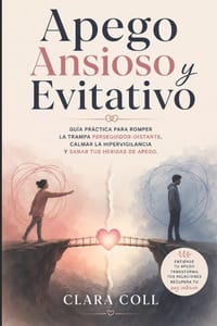 Apego ansioso y evitativo: Guía práctica para romper la trampa perseguidor-distante, calmar la hipervigilancia y sanar tus heridas de apego. cover
