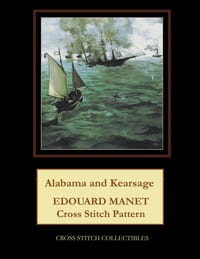 Alabama and Kearsage: Edouard Manet Cross Stitch Pattern cover