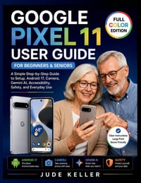 Google Pixel 11 user guide for beginners and seniors: A Simple Step-by-Step Guide to Setup, Android 17, Camera, Gemini AI, Accessibility, Safety, and cover