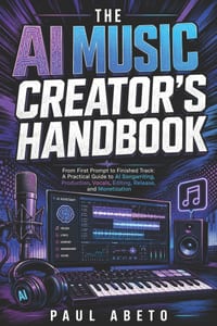 The AI Music Creator's Handbook: From First Prompt to Finished Track: A Practical Guide to AI Songwriting, Production, Vocals, Editing, Release, and M cover
