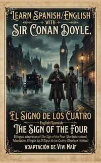 Learn Spanish/English with Sir Conan Doyle.: Bilingual adaptation of The Sign of the Four (Sherlock Holmes) cover