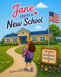 Jane Starts a New School: Anxious and affraid of starting a new school kids book cover