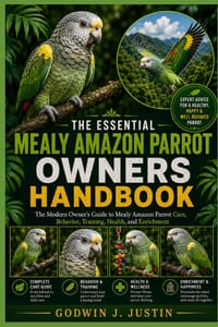 The Essential Mealy Amazon Parrot Owners Handbook: The Modern Owner's Guide to Mealy Amazon Parrot Care, Behavior, Training, Health, and Enrichment cover