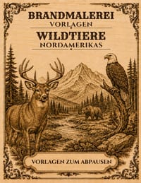 Brandmalerei Vorlagen Wildtiere Nordamerikas: Zahlreiche detailreiche Wildtier-Motive zum Abpausen, Übertragen und Brandmalen auf Holz cover