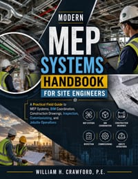 Modern MEP Systems Handbook for Site Engineers: A Practical Field Guide to MEP Systems, BIM Coordination, Construction Drawings, Inspection, Commissio cover