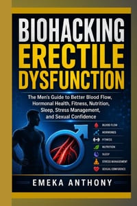 Biohacking Erectile Dysfunction: The Men's Guide to Better Blood Flow, Hormonal Health, Fitness, Nutrition, Sleep, Stress Management, and Sexual Confi cover