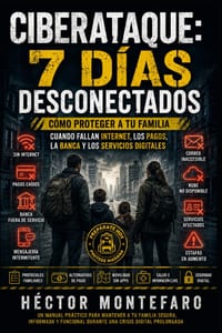 Ciberataque: 7 DÍAS DESCONECTADOS: Cómo proteger a tu familia cuando fallan Internet, los pagos, la banca y los servicios digitales cover