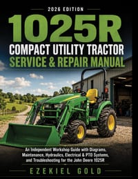 1025R Compact Utility Tractor Service & Repair Manual: An Independent Workshop Guide with Diagrams, Maintenance, Hydraulics, Electrical & PTO Systems, cover