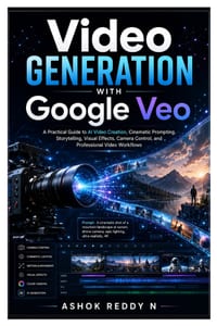 Video Generation with Google Veo: A Practical Guide to AI Video Creation, Cinematic Prompting, Storytelling, Camera Control, Visual Effects, and Profe cover