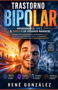 TRASTORNO BIPOLAR Entendiendo el Tipo I, el Tipo II y los episodios maníacos: Una guía clínica y humana para comprender la manía, la hipomanía, la dep cover