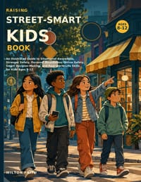 Raising Street Smart Kids Book: An Illustrated Guide to Situational Awareness, Stranger Safety, Personal Boundaries, Online Safety, Smart Decision-Mak cover