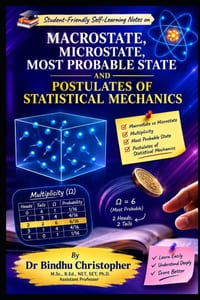 Macrostate, Microstate, Most Probable State and Postulates of Statistical Mechanics: Students friendly Self learning Book cover