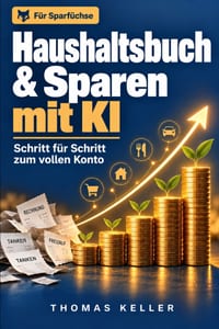 Haushaltsbuch & Sparen mit KI: Ausgaben analysieren, Verträge kündigen, Tarife wechseln - Schritt für Schritt zum vollen Konto cover