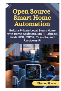 Open Source Smart Home Automation: Build a Private Local Smart Home with Home Assistant, MQTT, Zigbee, Node RED, ESP32, Tasmota, and Raspberry Pi cover