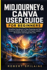 Midjourney & Canva User Guide for Beginners: Simplified Handbook to Stop Guessing and Start Creating Sellable, Beautiful, and Hyper-realistic AI Graph cover
