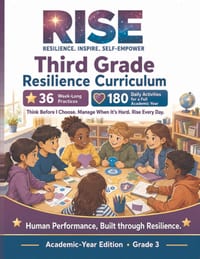 3rd Grade Resilience Curriculum: Think before I choose. Mange when it's hard. RISE every day. cover