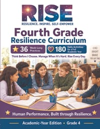 4th Grade Resilience Curriculum: Think before I choose. Manage when it's hard. RISE every day. cover