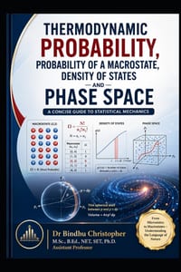 Thermodynamic Probability, Probability of a Macrostate, Density of States and Phase Space: Student friendly self learning book cover
