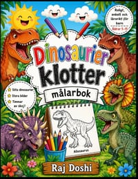 Söt dinosaurieklotter målarbok för barn i åldrarna 5-15: Roliga och enkla målarbilder med söta djur, kreativa klotter och en pedagogisk klottermålarbo cover
