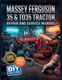 Massey Ferguson 35 & TO35 Tractor Repair and Service Manual: The Complete Illustrated Step-by-Step Guide to Dealership-Level Diagnostics, Routine Main cover