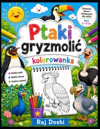 Śliczna kolorowanka z ptakami dla dzieci w wieku 5-15 lat: Zabawne i latwe kolorowanki z uroczymi latającymi zwierzętami, kreatywnymi r cover