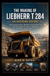 The Making of Liebherr T 284 an Inspiring History: How Engineers Built a 363-Tonne Hauling Giant and the Technology That Keeps It Moving in the World' cover
