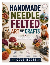 Handmade Needle Felted Art and Crafts: a practical guide to designing, shaping, and creating beautiful wool decorations and creative cover