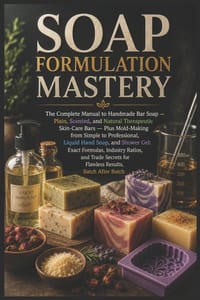 Soap Formulation Mastery: The Complete Manual to Handmade Bar Soap, Custom Molds, Liquid Hand Soap & Shower Gel: Exact Formulas and Trade Secrets for cover