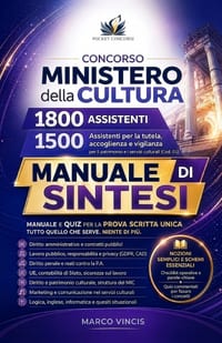 Concorso Ministero della Cultura - Manuale Tascabile di Sintesi: 1800 assistenti. 1500 Assistenti per la tutela, accoglienza e vigilanza per il patrim cover