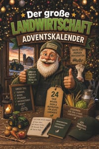 Der große Landwirtschafts-Adventskalender: Buch-Adventskalender mit Rätseln, Knobeleien & Geschichte als Geschenk für Landwirte cover