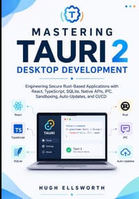Mastering Tauri 2 Desktop Development: Engineering Secure Rust-Based Applications with React, TypeScript, SQLite, Native APIs, IPC, Sandboxing, Auto-U cover