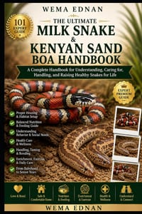 The Ultimate Milk Snake & Kenyan Sand Boa Handbook: A Complete Handbook for Understanding, Caring for, Handling, and Raising Healthy Snakes for Life cover