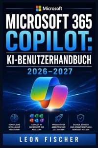 Microsoft 365 Copilot: KI BENUTZERHANDBUCH 2026-2027: Der praktische Leitfaden für Word, Excel, Outlook, Teams und PowerPoint - mit Schritt-für-Schrit cover