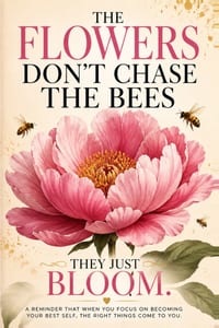 The Flowers Don't Chase the Bees, They Just Bloom: A Reminder That When You Focus on Becoming Your Best Self, the Right Things Come to You cover