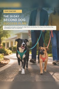 Train Together: The 30-Day Second Dog Success Plan: A Reward-Based Guide to Choosing the Right Match, Introducing a New Dog to Your Resident Dog, and cover