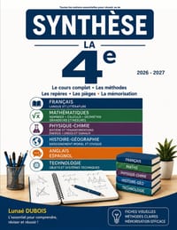 Synthèse la 4e: 2026-2027: Toutes les notions essentielles pour réussir sa 4e cover