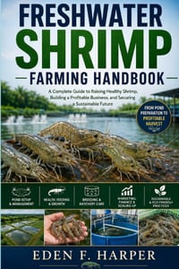 Freashwater Shrimp Farming Handbook: A Complete Guide to Raising Healthy Shrimp, Building a Profitable Business and Securing a Sustainable Futire cover