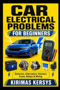 Car Electrical Problems for Beginners: A Practical Guide to Batteries, Alternators, Starters, Fuses, Relays, Wiring, Multimeter Testing, Parasitic Dra cover