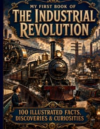 My First Book Of The Industrial Revolution: 100 Illustrated Facts, Discoveries & Curiosities - Visual History for Kids 8-12 About Steam Power, Factori cover
