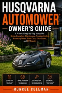 Husqvarna Automower Owner's Guide: A Practical Step-by-Step Manual for Setup, Operation, Maintenance, Troubleshooting, Boundary Wires, Blade Care, Err cover