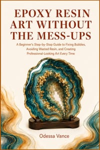 Epoxy Resin Art Without the Mess-Ups: A Beginner's Step-by-Step Guide to Fixing Bubbles, Avoiding Wasted Resin, and Creating Professional-Looking Art cover