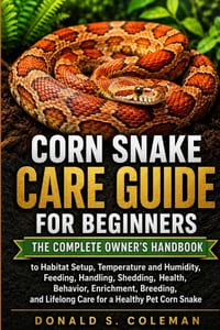 Corn Snake Care Guide for Beginners: The Complete Owner's Handbook to Habitat Setup, Temperature and Humidity, Feeding, Handling, Shedding, Health, Be cover