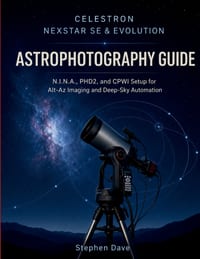 Celestron Nexstar Se & Evolution Astrophotography Guide: NINA, PHD2, and CPWI Setup for Alt-Az Imaging, and Deep-Sky Automation cover