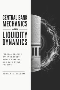 Central Bank Mechanics and Liquidity Dynamics: Federal Reserve Balance Sheets, Money Markets, and Rate Cycle Trading cover
