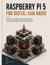 Raspberry Pi 5 for Digital Ham Radio: Build FT8, FT4, WSPR, JS8Call, APRS, Winlink, and Automated Digital Communication Stations cover