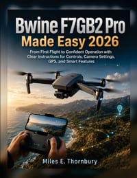 Bwine F7GB2 Pro Made Easy 2026: From First Flight to Confident Operation with Clear Instructions for Controls, Camera Settings, GPS, and Smart Feature cover