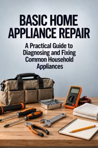 Basic Home Appliance Repair: A Practical Guide to Diagnosing and Fixing Common Household Appliances cover